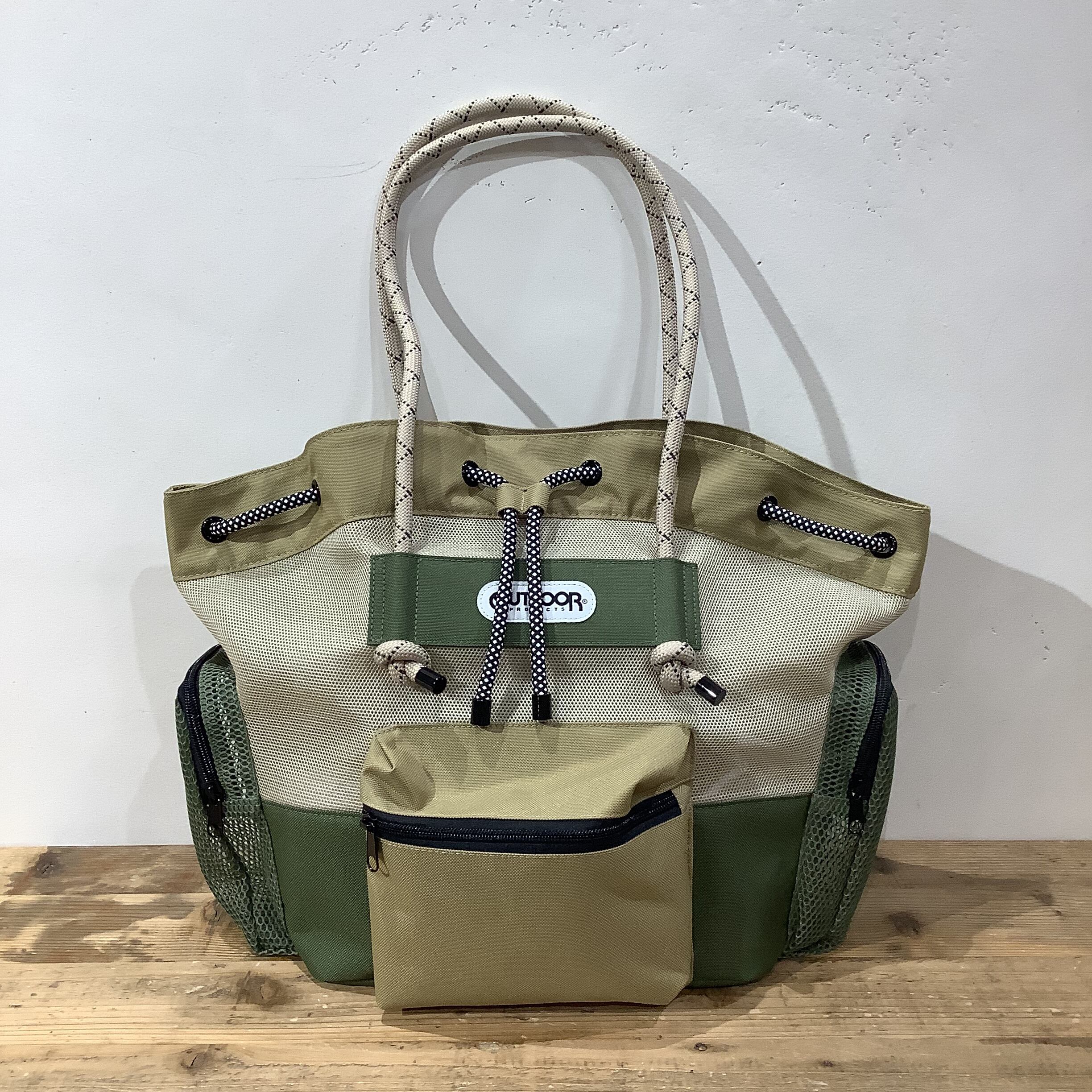 RISLEY×OUTDOOR(リズレイ×アウトドア)】メッシュトートバッグ［R2601