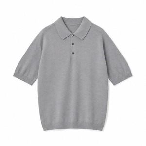 ★定価39,900円・新品未使用★ジョンスメドレー CISIS シーアイシス メリノ×シーアイランド ニットポロシャツ ペブルグレー Sサイズ