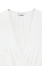 CLANE PINTUCK CROPPED BLOUSE