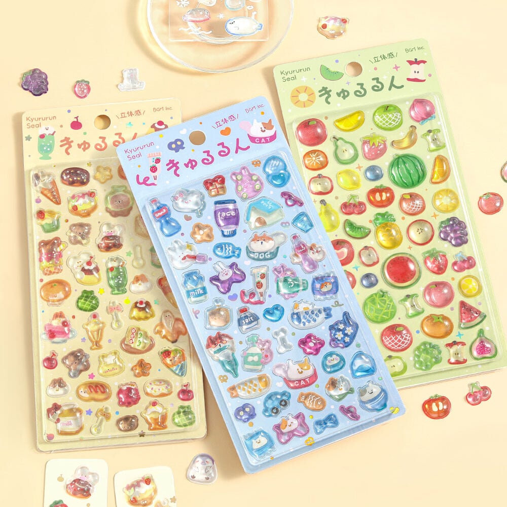 きゅるるんシールvol.3 きゅるるんシール フルーツ | デコパーツ