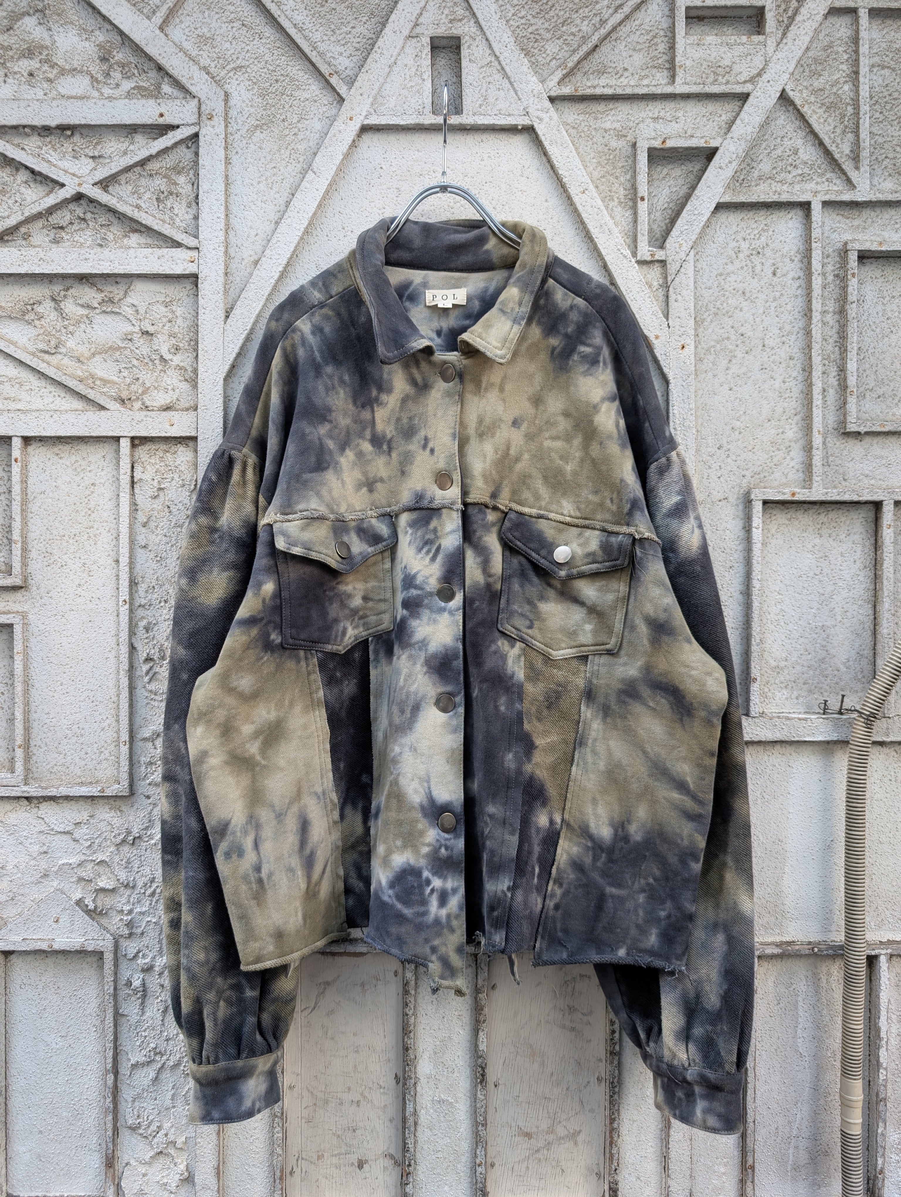 "POL" tie dye design jacket