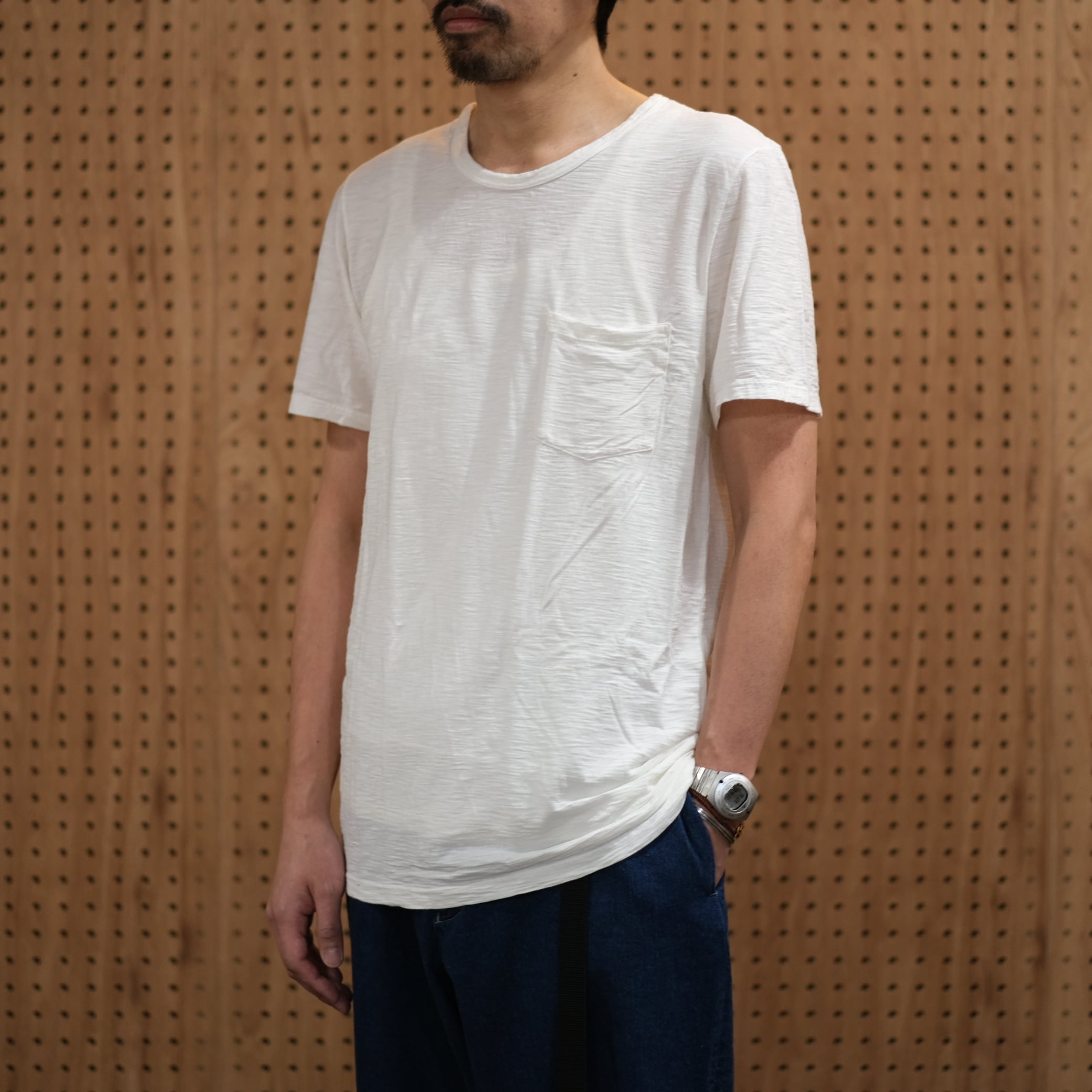 Schiesser Revival（シーサーリバイバル）hanno shirt 1/2 crew neck -nature- #158294-400  | roamers and seekers