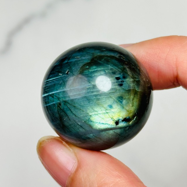 幻想的な天然石｜シラーが美しいラブラドライトスフィア Φ30mm | Mt 