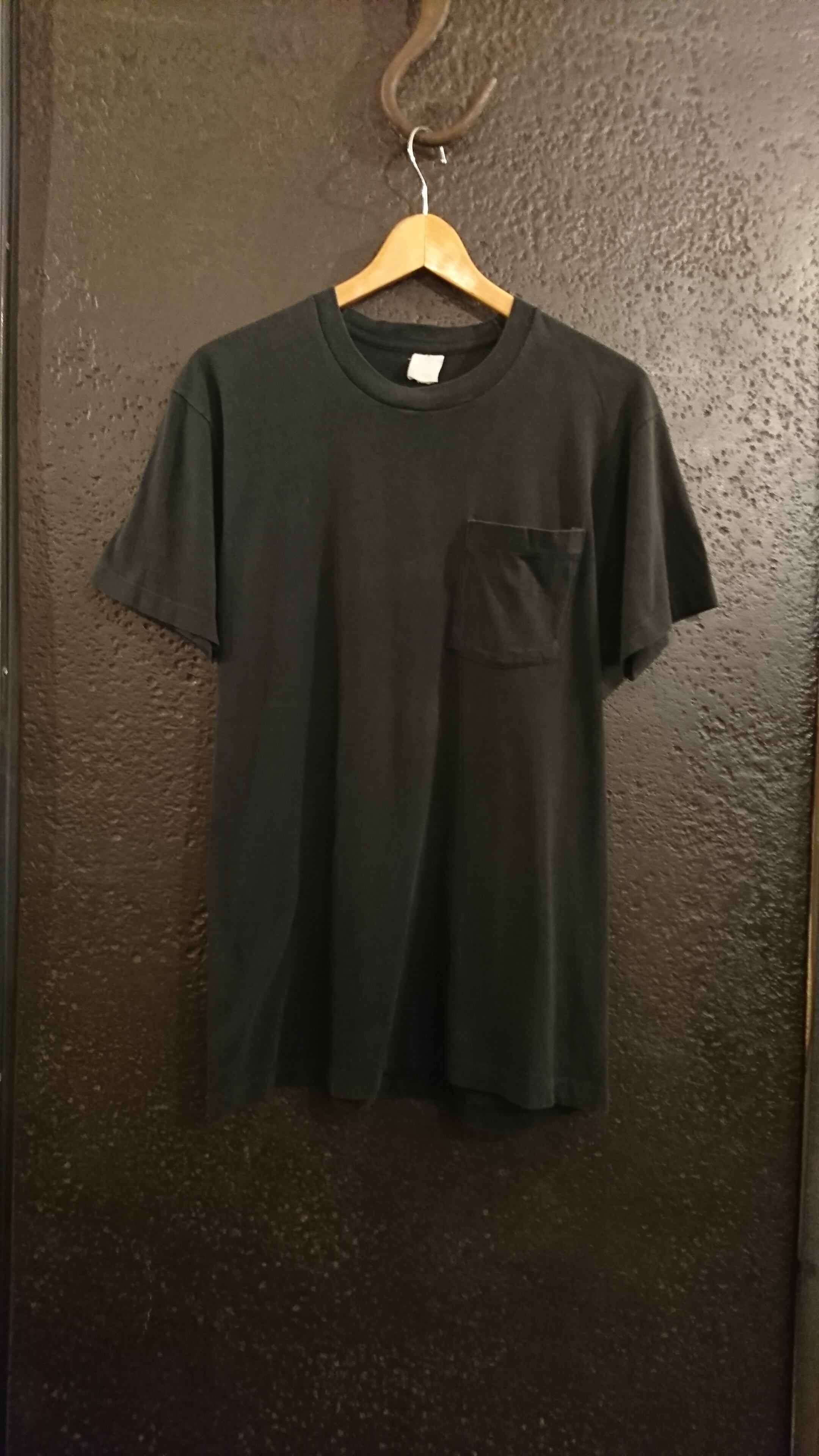 1980s BLACK COLOR POCKET TEE ②