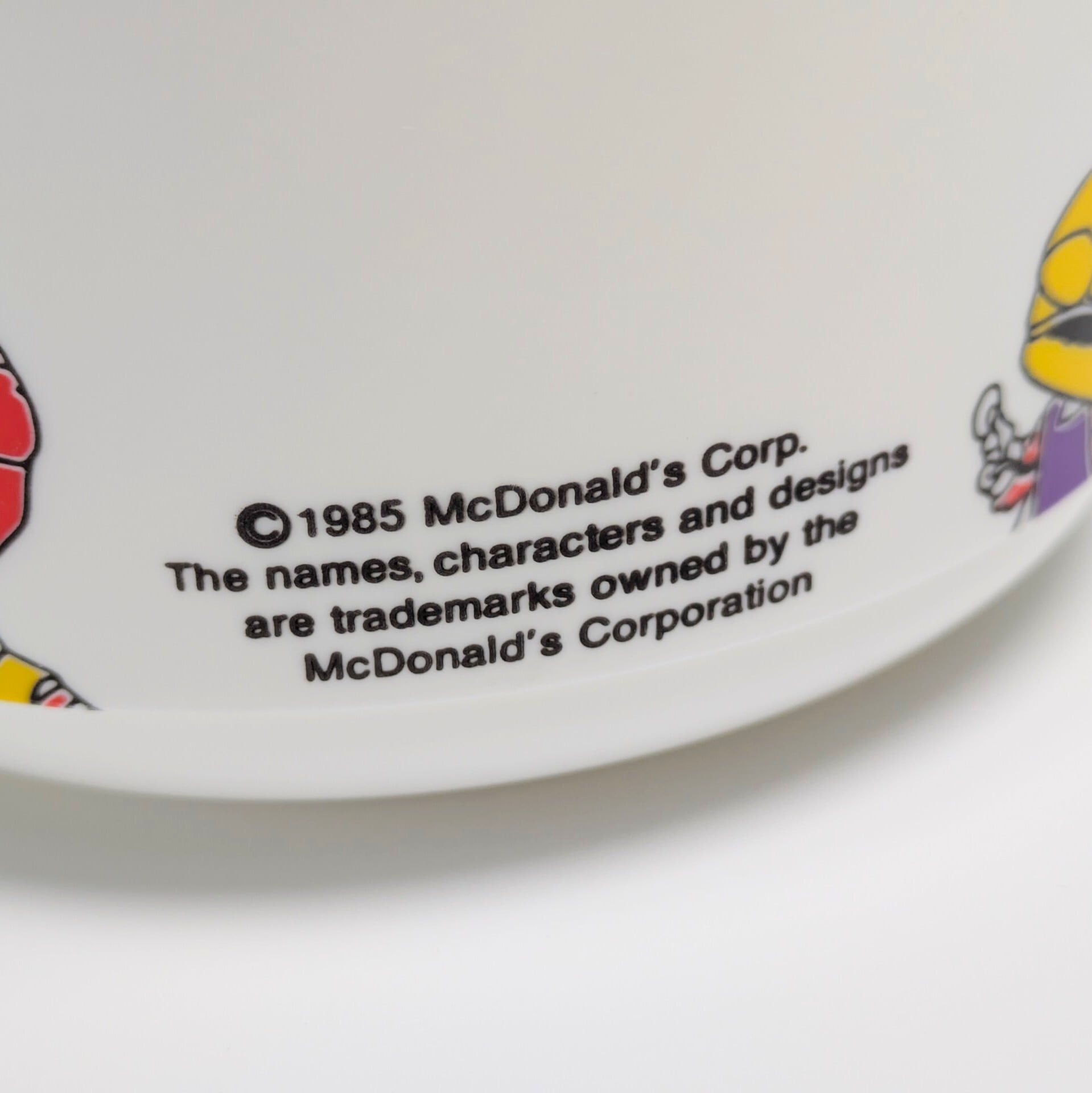 ☆ VINTAGE 1985☆【 McDonald's / マクドナルド 】 McDonald's Plastic bowl / プラスティック ボウル〚アメリカン雑貨 アメトイ〛