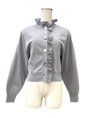 ニットフリルカーディガン  Gray
