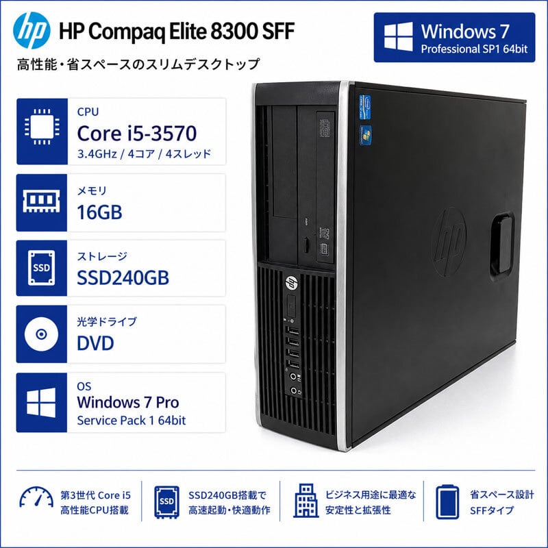Windows11 25H2 第9世代CPU搭載 高速SSD使用 ☆ HP ProDesk 400 G6 SFF