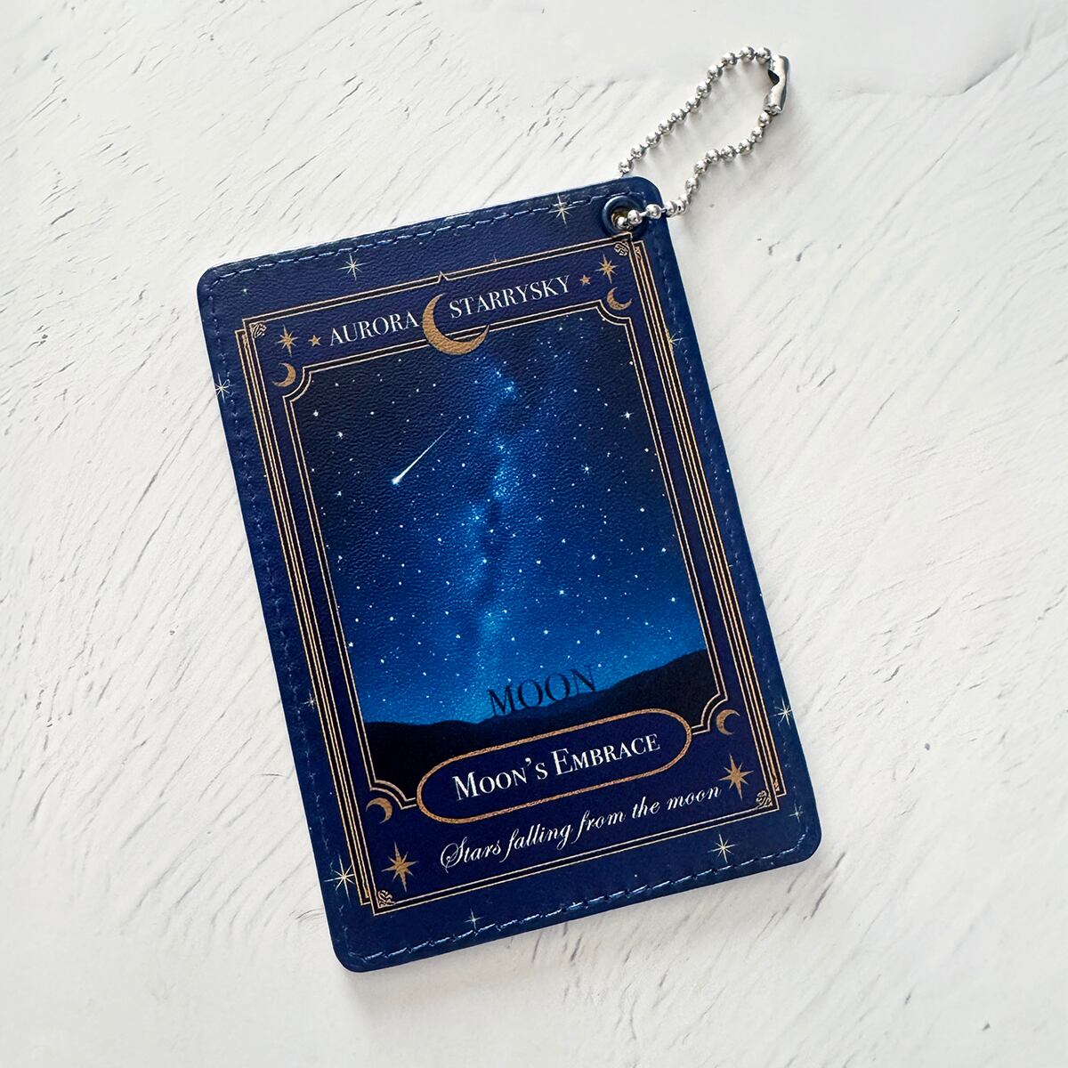 パスケース（小）星空香水瓶 リールストラップ付き | 定期入れ ID