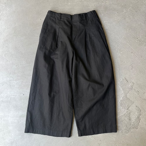 Linen mixed cropped pants