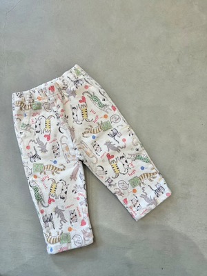 【NUMERO】CAT柄ストレッチデニム ホワイト