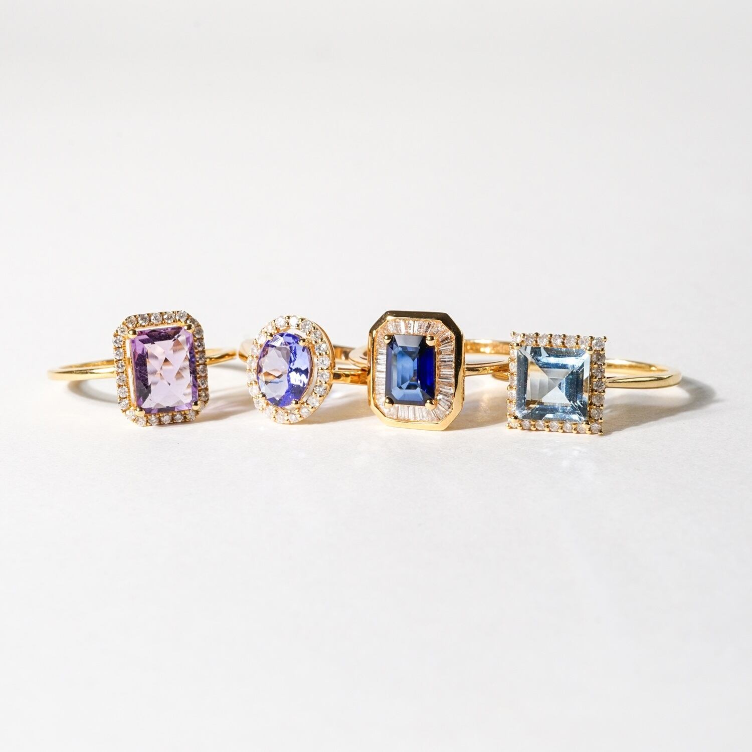 K18 / 13号】サファイア x ダイヤモンド リング | YUEN jewelry