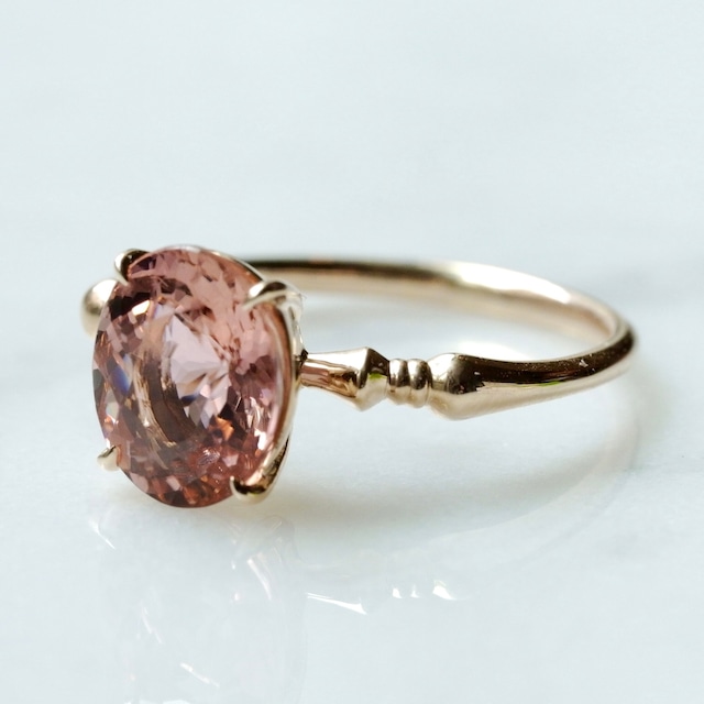 Pink Tourmaline ring / K10