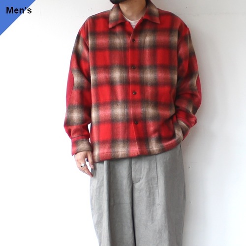 【26AW】norbit オンブレチェックシャツ Ombre Check Shirt　（Red）
