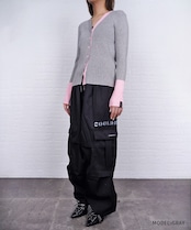 【直営店限定ITEM】バイカラーVネックニットカーディガン (GRAY) CQ-47122H