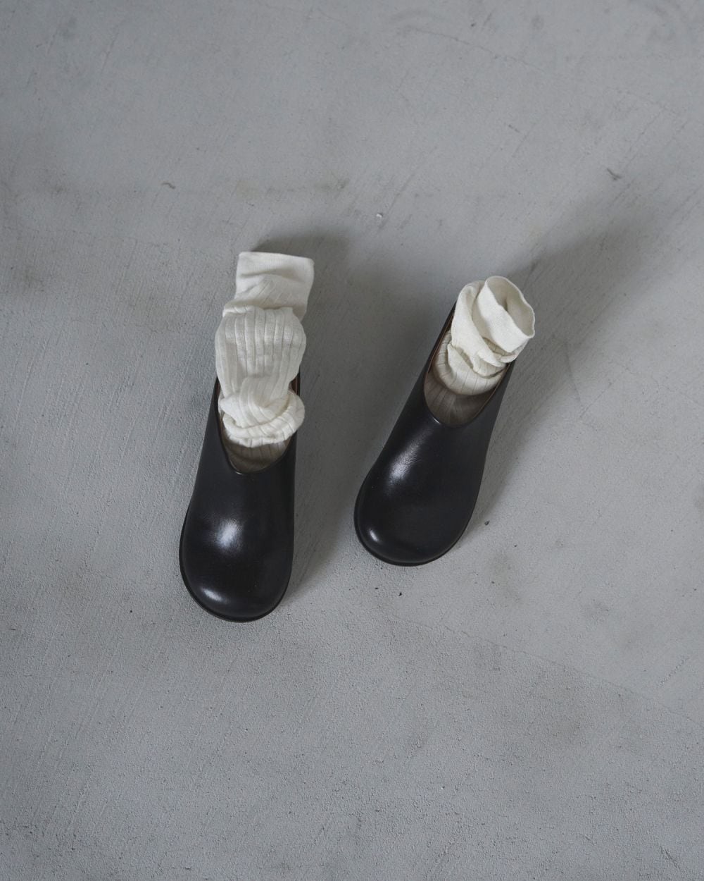 anuke アンヌーク Ecoleather Heel Slip-ons サボ Ecoleather Heel Slip-ons（フラットシューズ）｜ànuke