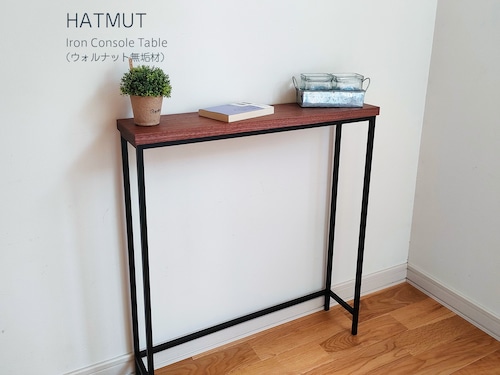 【Iron Console Table】アイアンコンソールテーブル（ウォルナット無垢材）