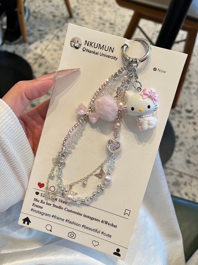 オリジナル手作りビーズストラップ PK3