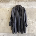 sheepskin gown black coat