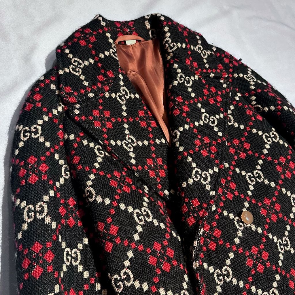 GUCCI グッチ 18AW GG DIAMOND WOOL COAT チェスターコート 2904715220