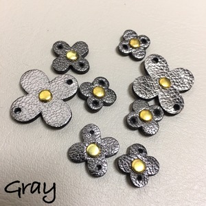 【平型パーツ】クローバー平型パーツ（Lサイズ2個セット）