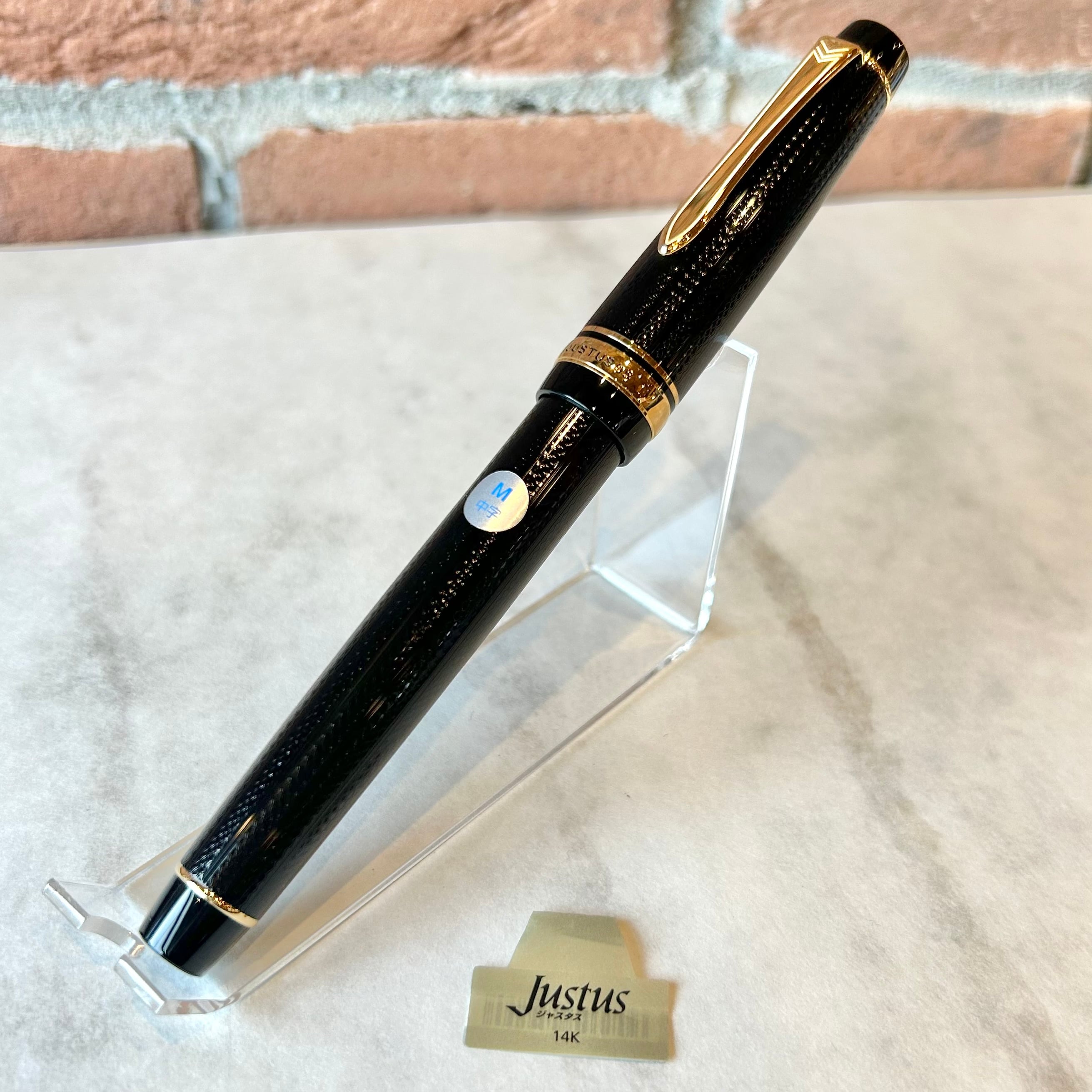 新品未使用　ジャスタス　95 ネットブラック　パイロット　万年筆　14金　中字 PILOT 「 ジャスタス95 万年筆（ネットブラック）」／字幅М／14金ペン