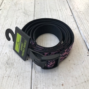 Bison Designs 25mm Slider Belt 新品 ピンクレオパード