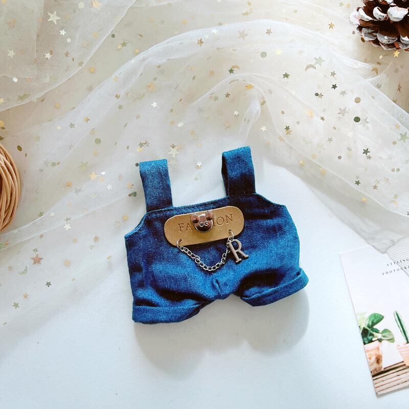 チェーン付きサロペット】アミボム ぬい服 15㎝ぬいぐるみ 20