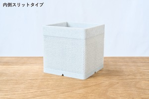 しかく鉢(3号サイズ)｜ストーングレー