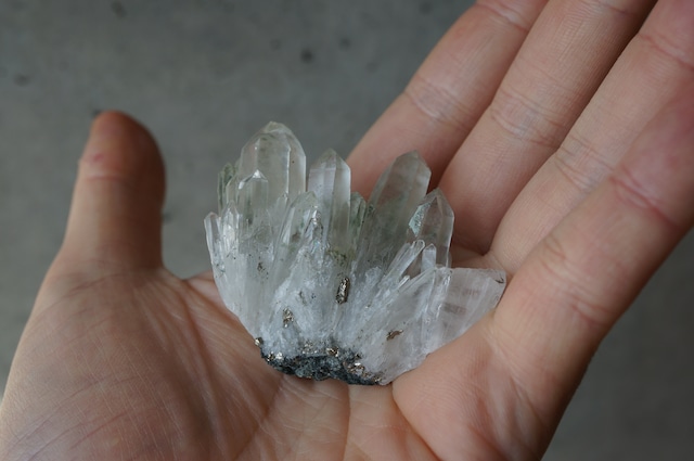 ブルガリア産クォーツ/パイライト/クローライト Quartz/Pyrite/Chlorite 2006