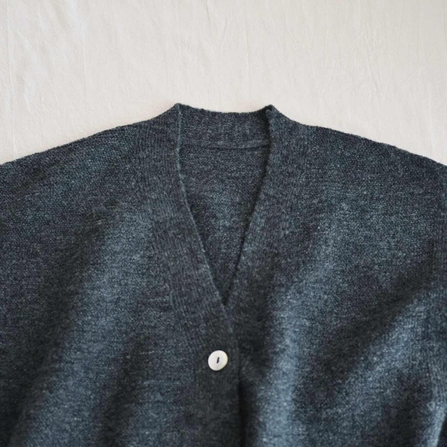 【 完売 】ナチュラルジレ｜チャコールグレー ニットベスト ナチュラルコーディネート 雑貨屋