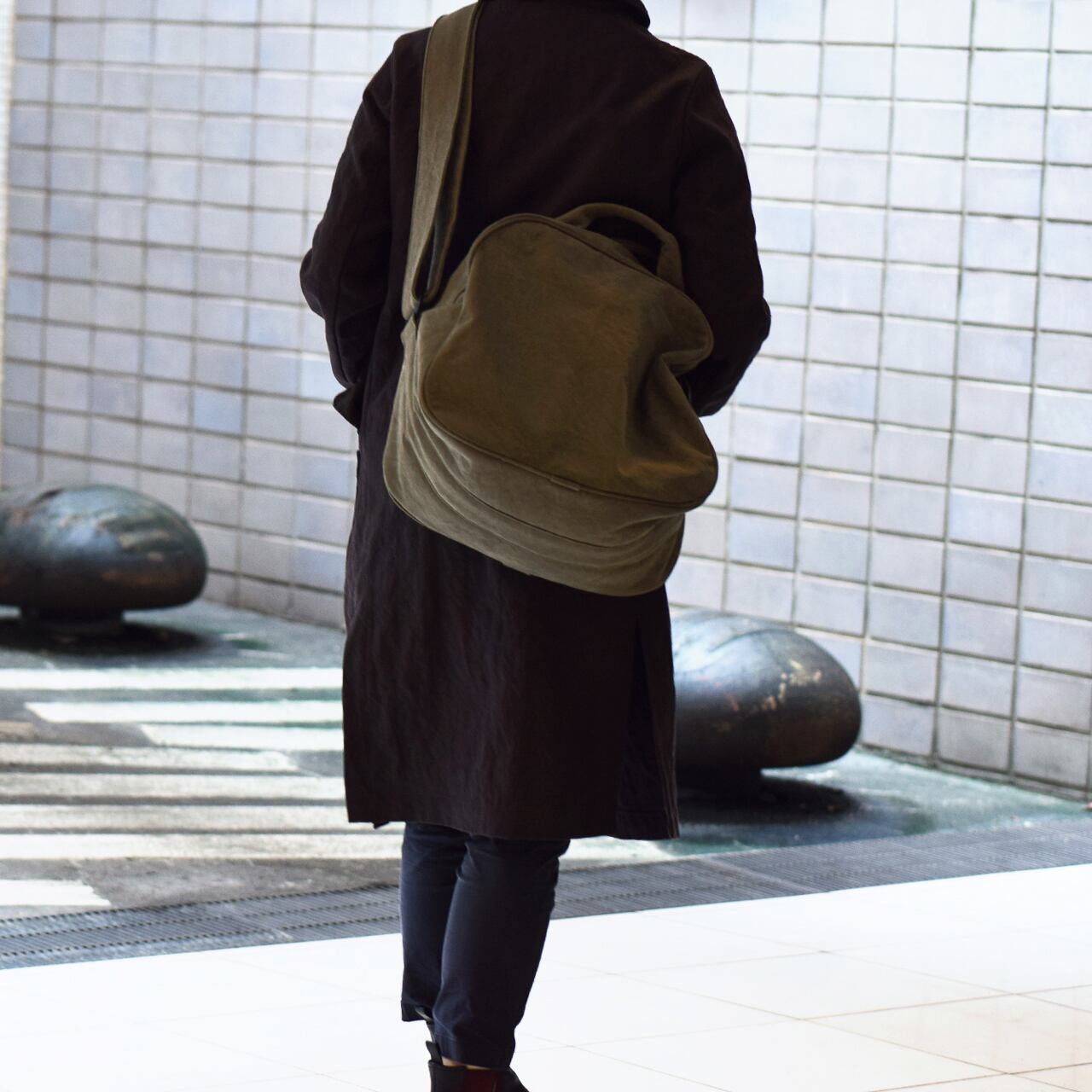 フレンチミリタリーコットンのボストン型トート（3色）》Ride（ライド