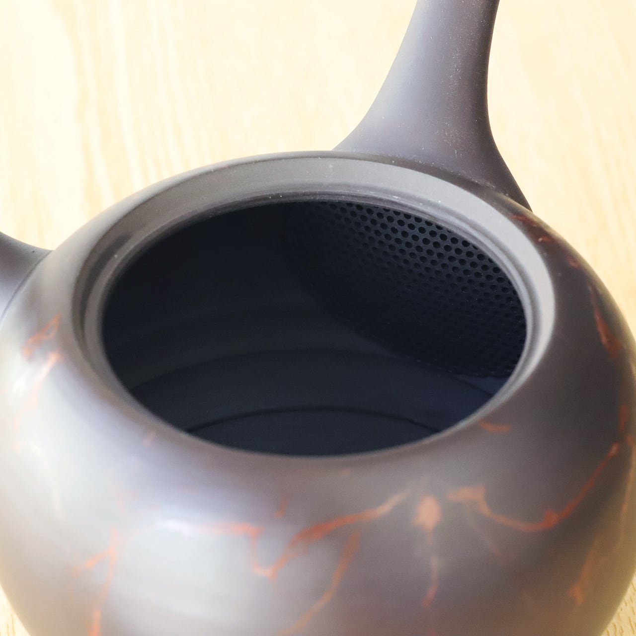 茶藻掛け 丸形急須 容量:340cc 梅原廣隆(常滑焼) | にっこう 茶藻掛け 丸形急須 容量:340cc 梅原廣隆(常滑焼) | にっこう
