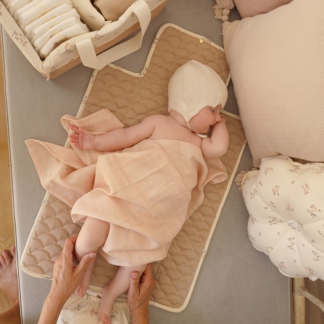 Cam Cam Copenhagen  Quilted Changing Mat  Ashley  Latte