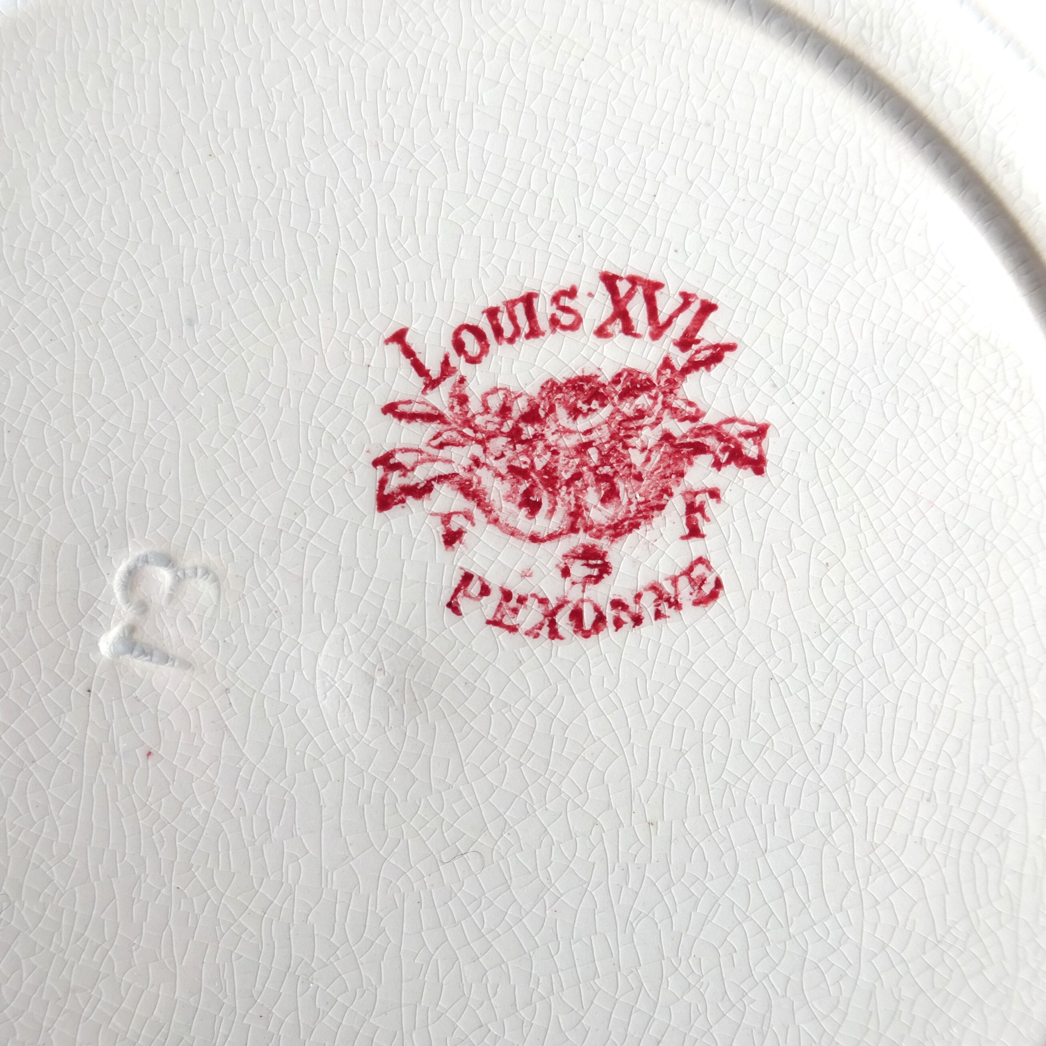 ☆ F F PEXONNE modèle Louis XVI assiette creuse (A)