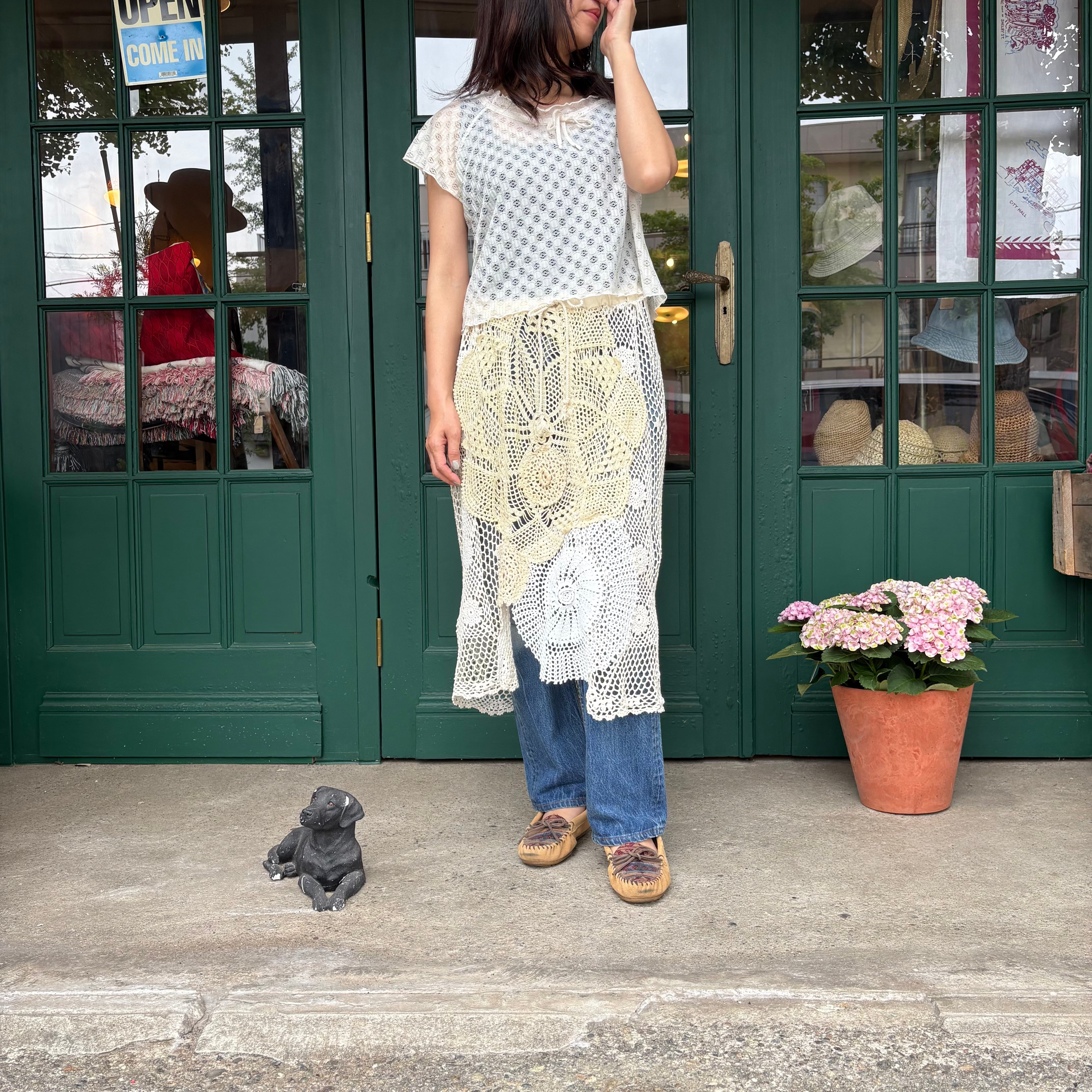Antique French Lace Mosaic Skirt Ⅱ