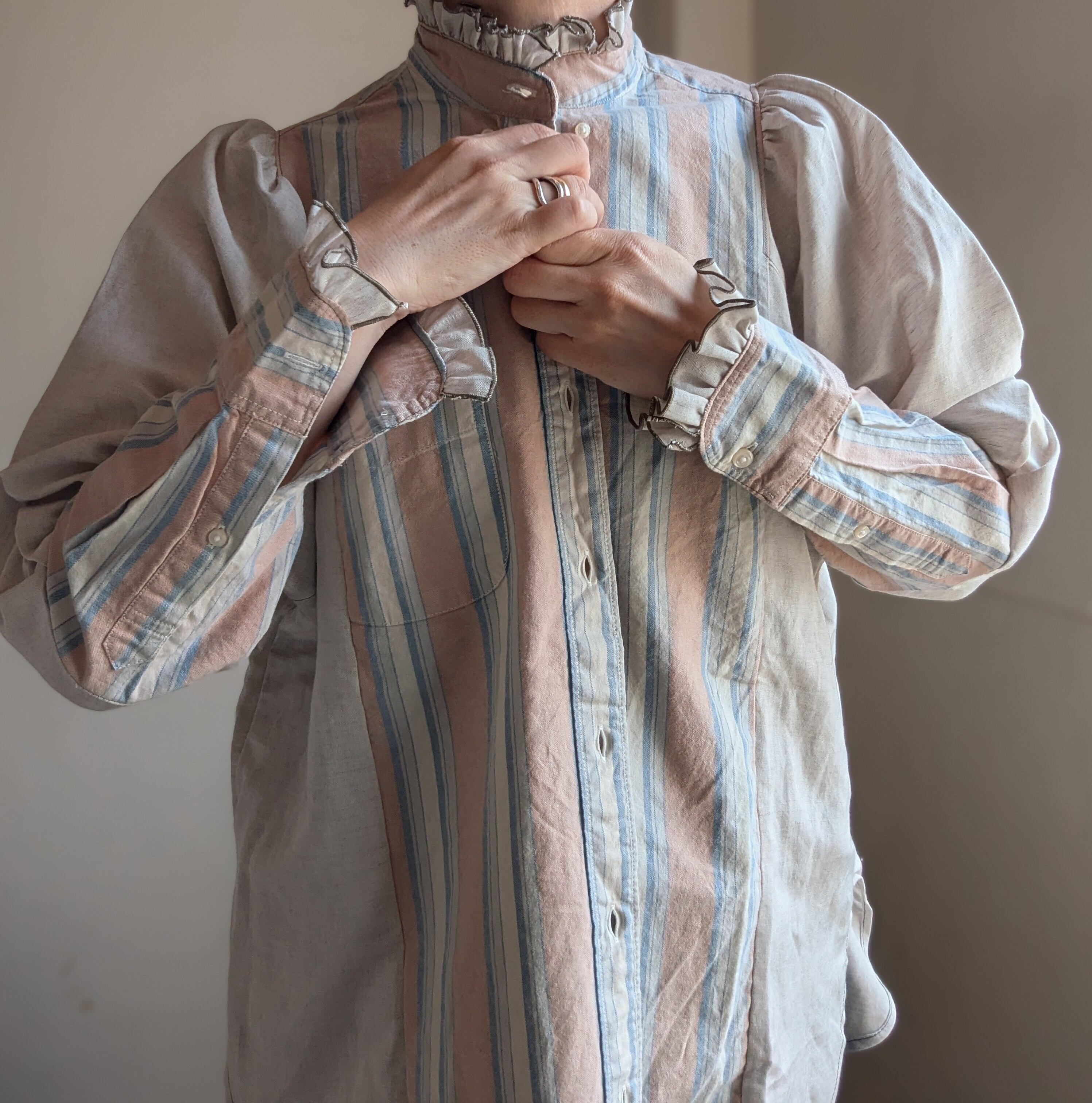 RehersalL - 専用！！リハーズオール　リメイクシャツ リメイク一点物［ REHERSALL ］リハーズオール / フリルカラー