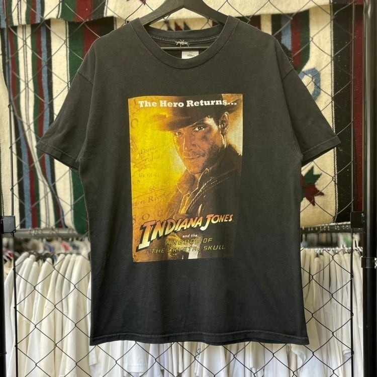 インディージョーンズ デザイン系 半袖Tシャツ プリント 古着 古着屋