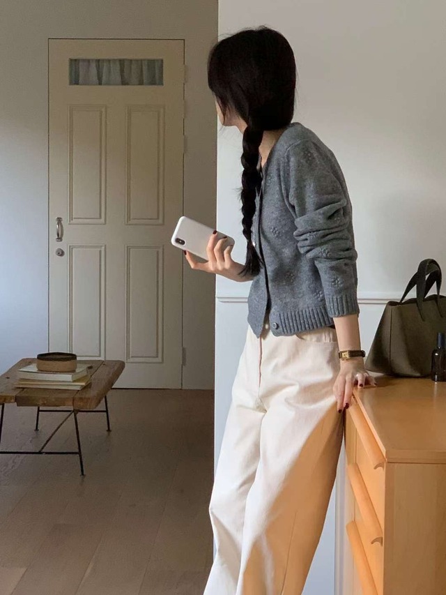 (予約) AREING / Bubble flower cardigan 2color