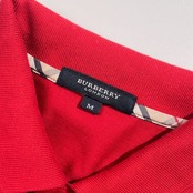 BURBERRY LONDON バーバリーロンドン 鹿の子 半袖 ポロシャツ サイズ M /レッド系 メンズ 三陽商会