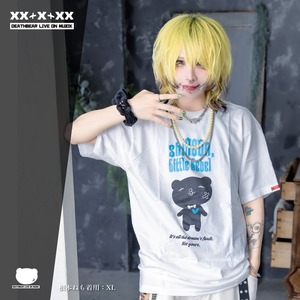 【SugarGrim】SHINE ON, Little Rebel ｜ キュート,ファンシーTシャツ / 黒Tシャツ / ゴシック / 熊ベア