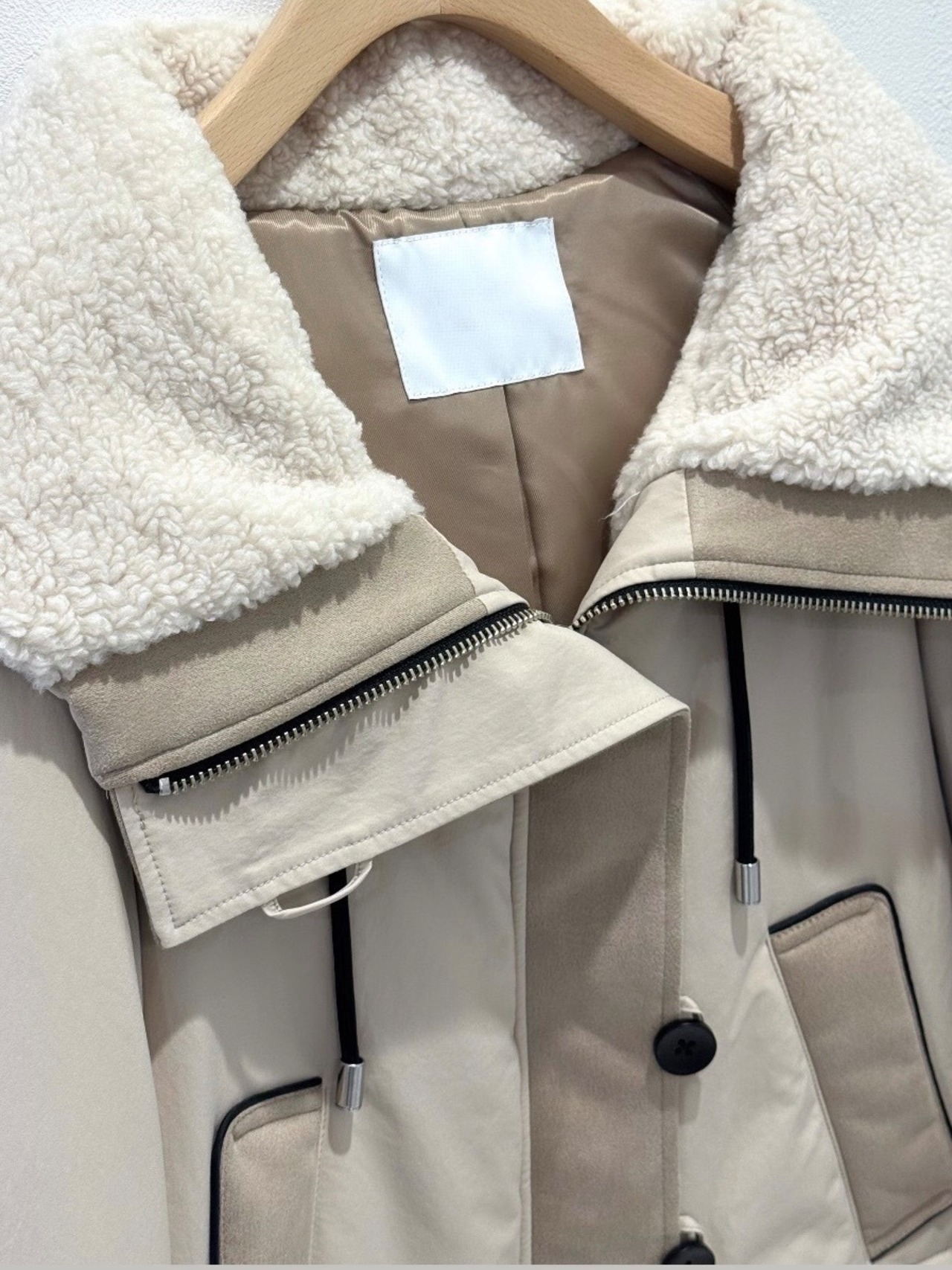 スエードドッキングボアコート