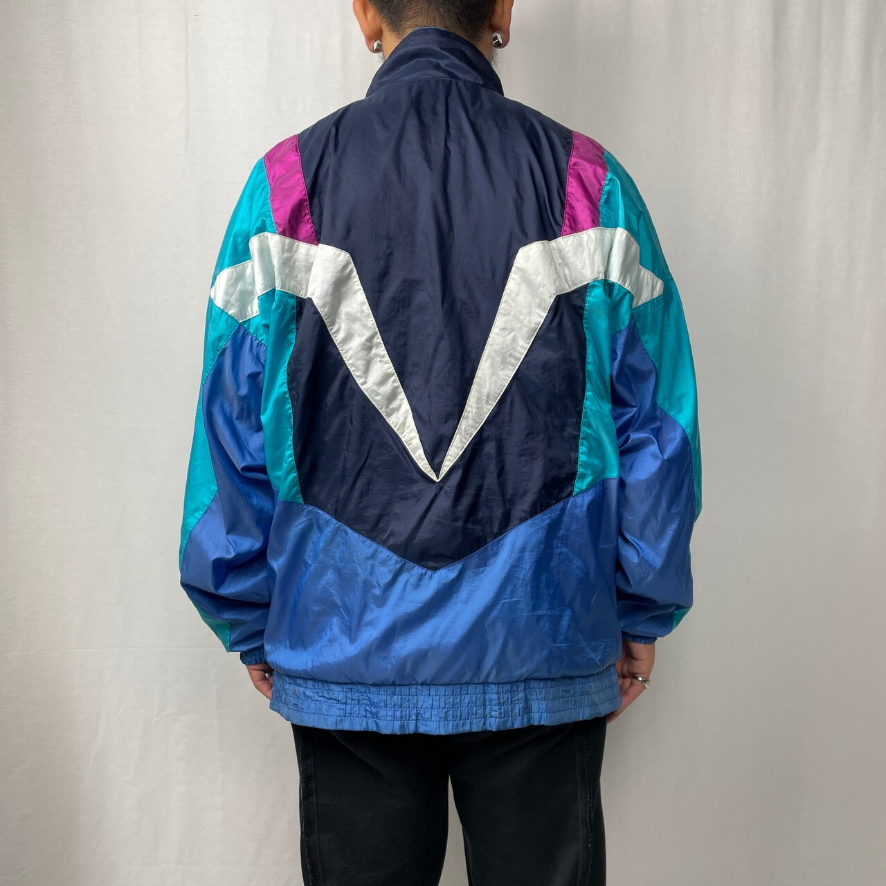 80年代 adidas アディダス ナイロン トラックジャケット メンズL相当 
