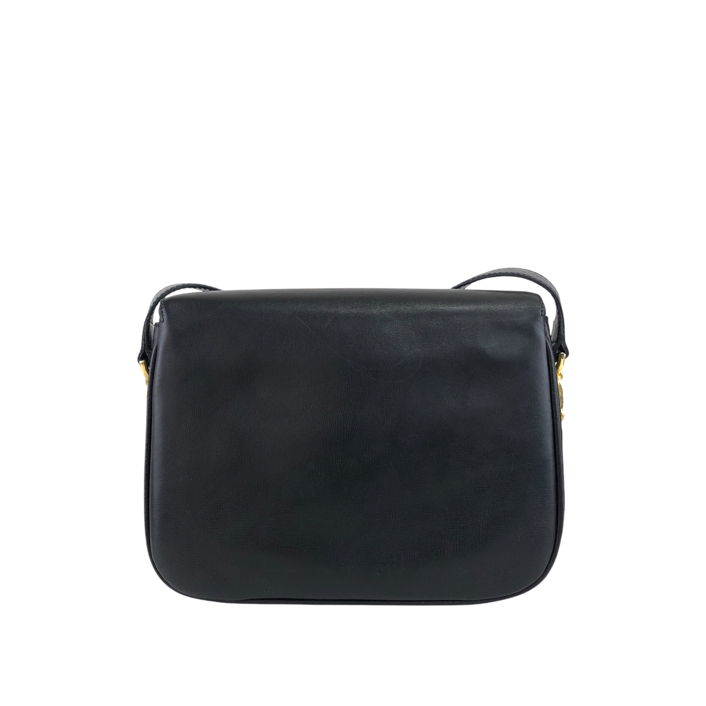 CELINE セリーヌ ショルダーバッグ ブラック トリオンフ レザー
