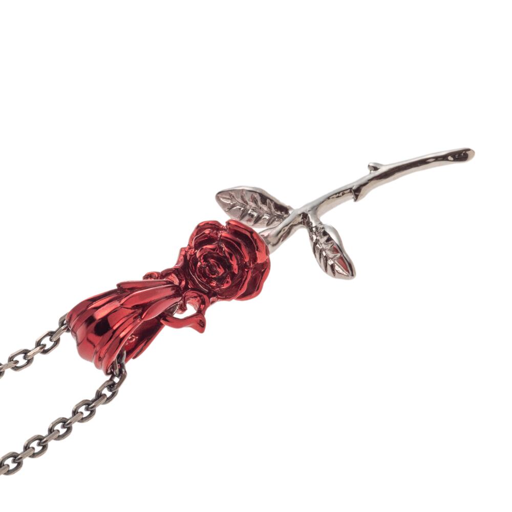 レッドローズペンダント AKP0151 Red rose pendant シルバー