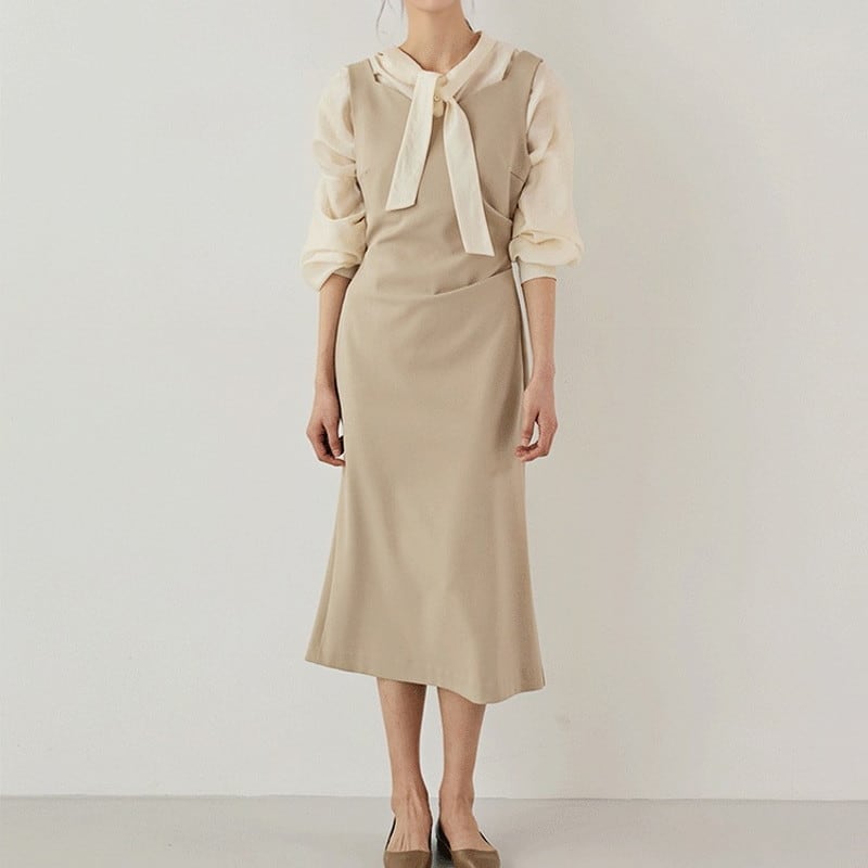 ドレープジャンパースカート Me1451