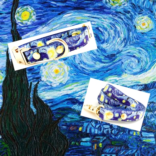 Collar&Leash(starry night)