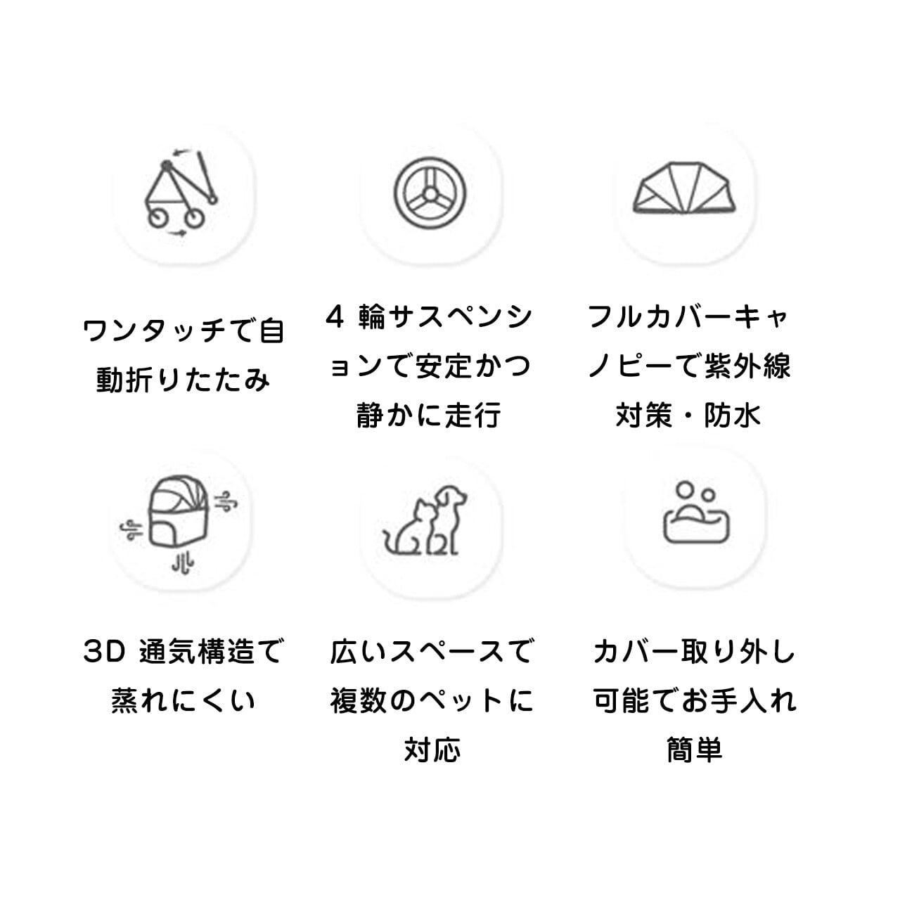 322.ワンタッチ自動収納ペットカート｜梅雨・初夏のお出かけにおすすめ
