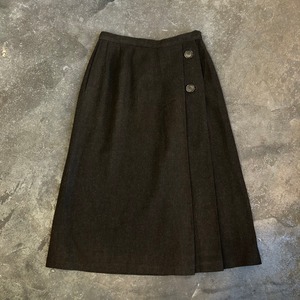 VINTAGE wrap design wool skirt