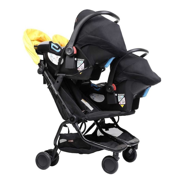 【新商品】mountain buggy "nano duo™ twin car seat adaptor" マウンテンバギー ナノデュオ トラベルシステムアダプター＆ベルト（2台同時取り付け用）