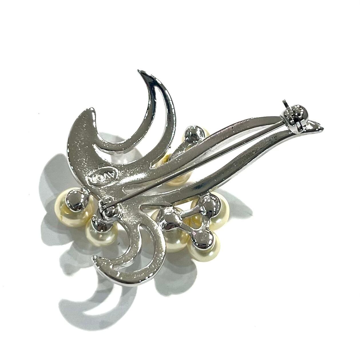 AVON VINTAGE BROACH】アメリカブランド パールデザイン ブローチ 5cm